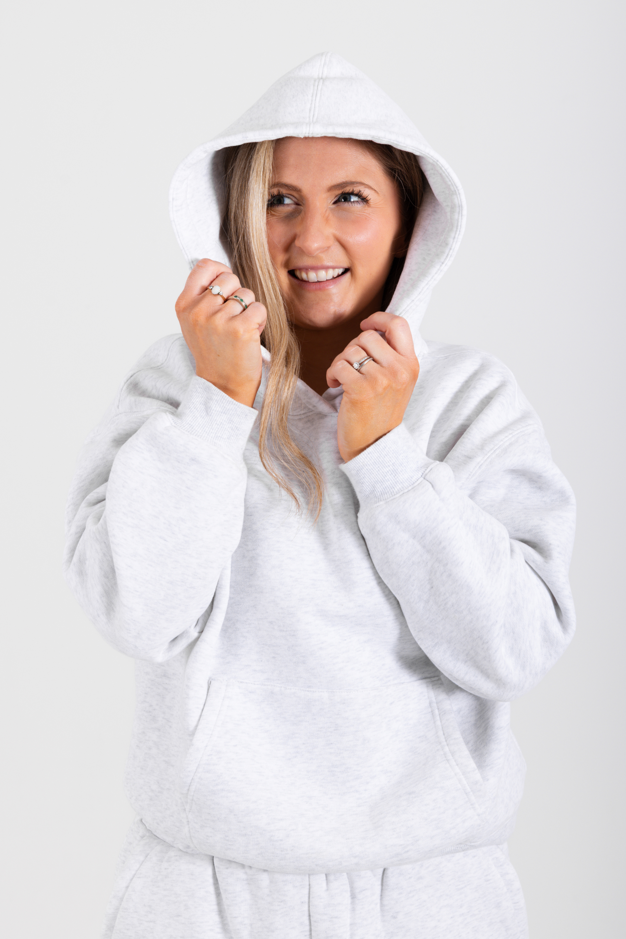 The Demi Hoodie - Light Grey Marl - Avo Activewear