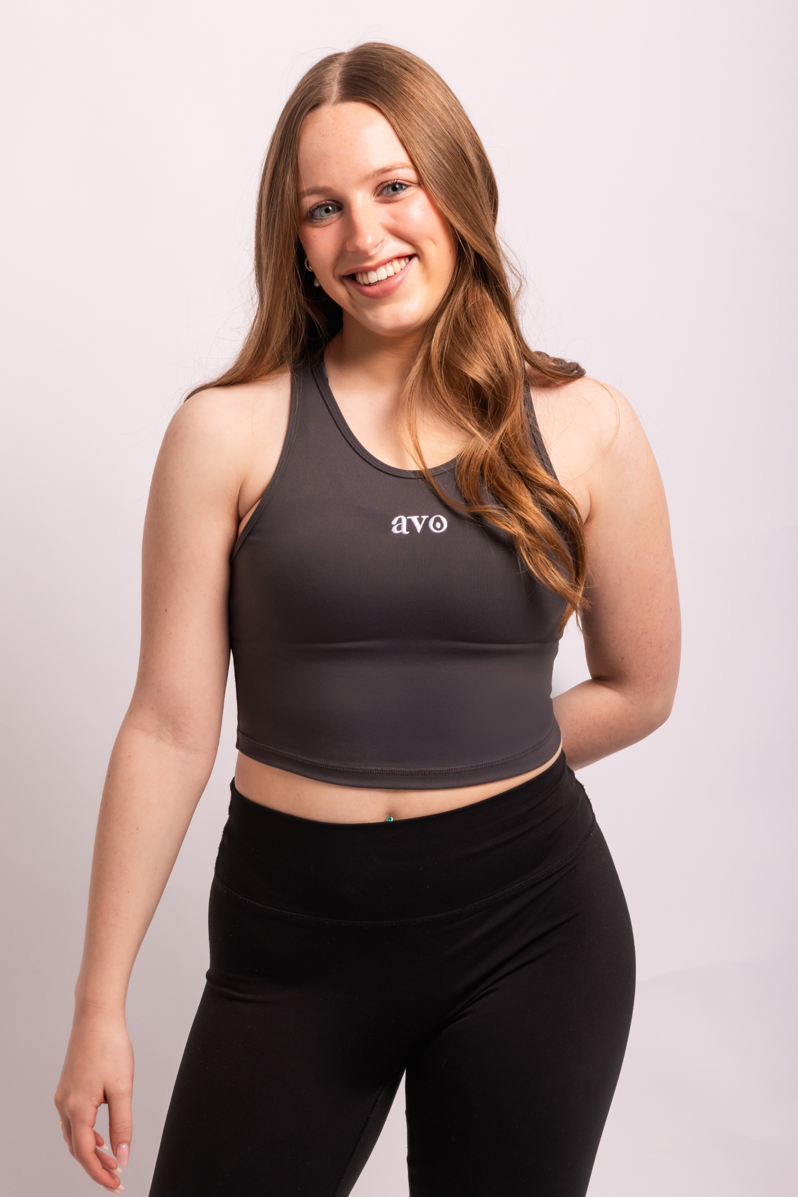 The Senara Crop Top - Slate Grey v2 - Avo Activewear