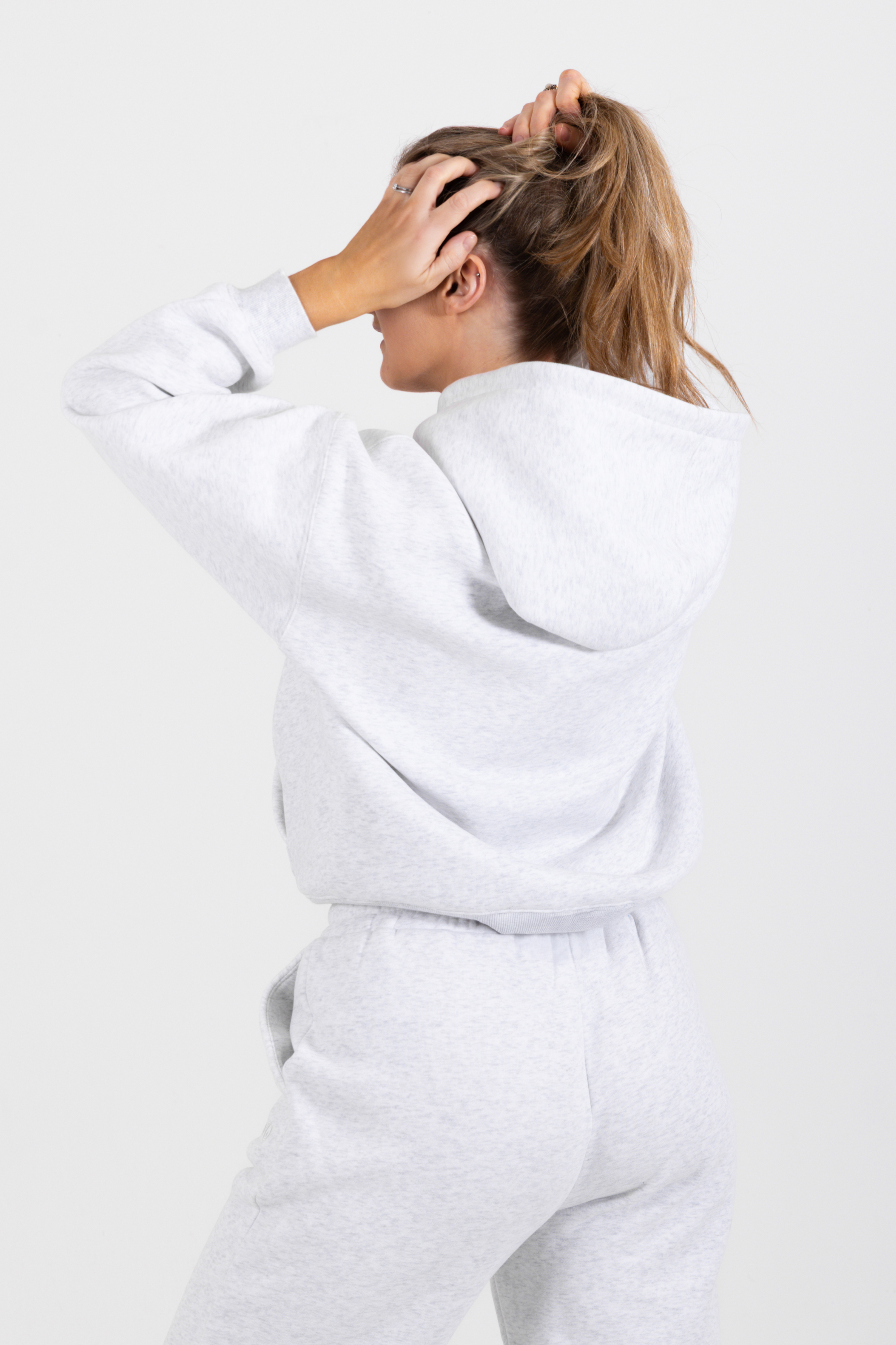 The Demi Hoodie - Light Grey Marl - Avo Activewear