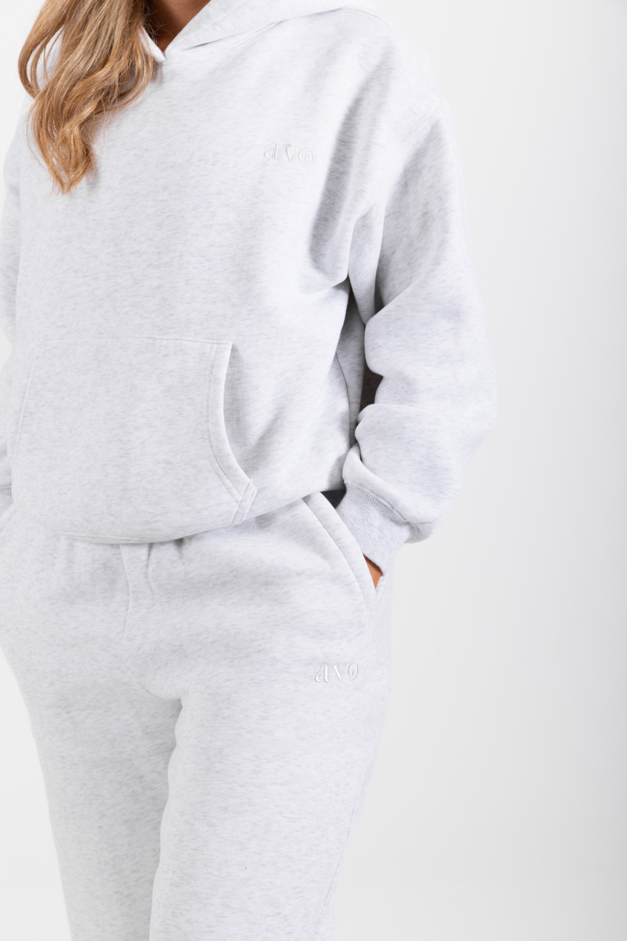 The Demi Hoodie - Light Grey Marl - Avo Activewear