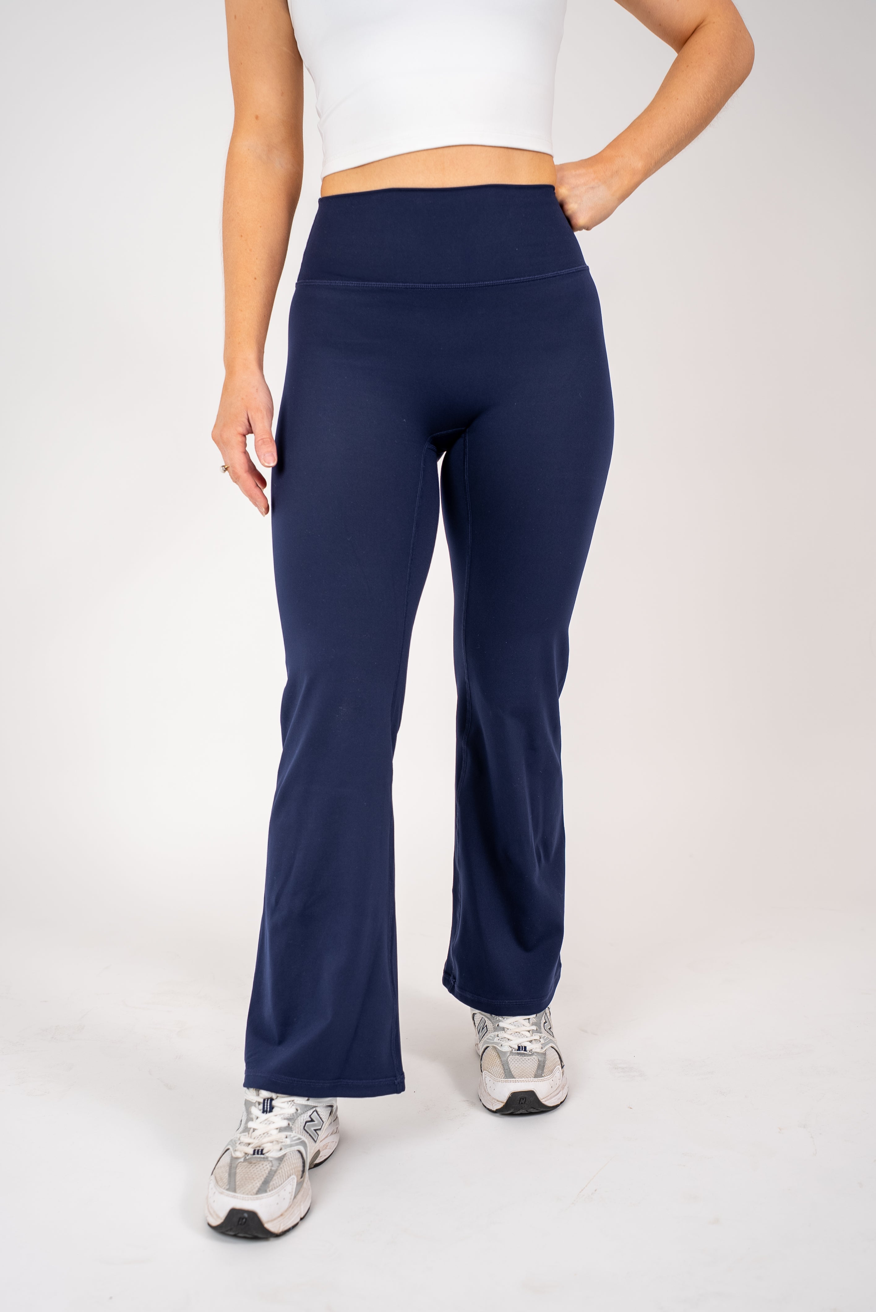 The Elara Flare Legging - Navy - Avo Activewear