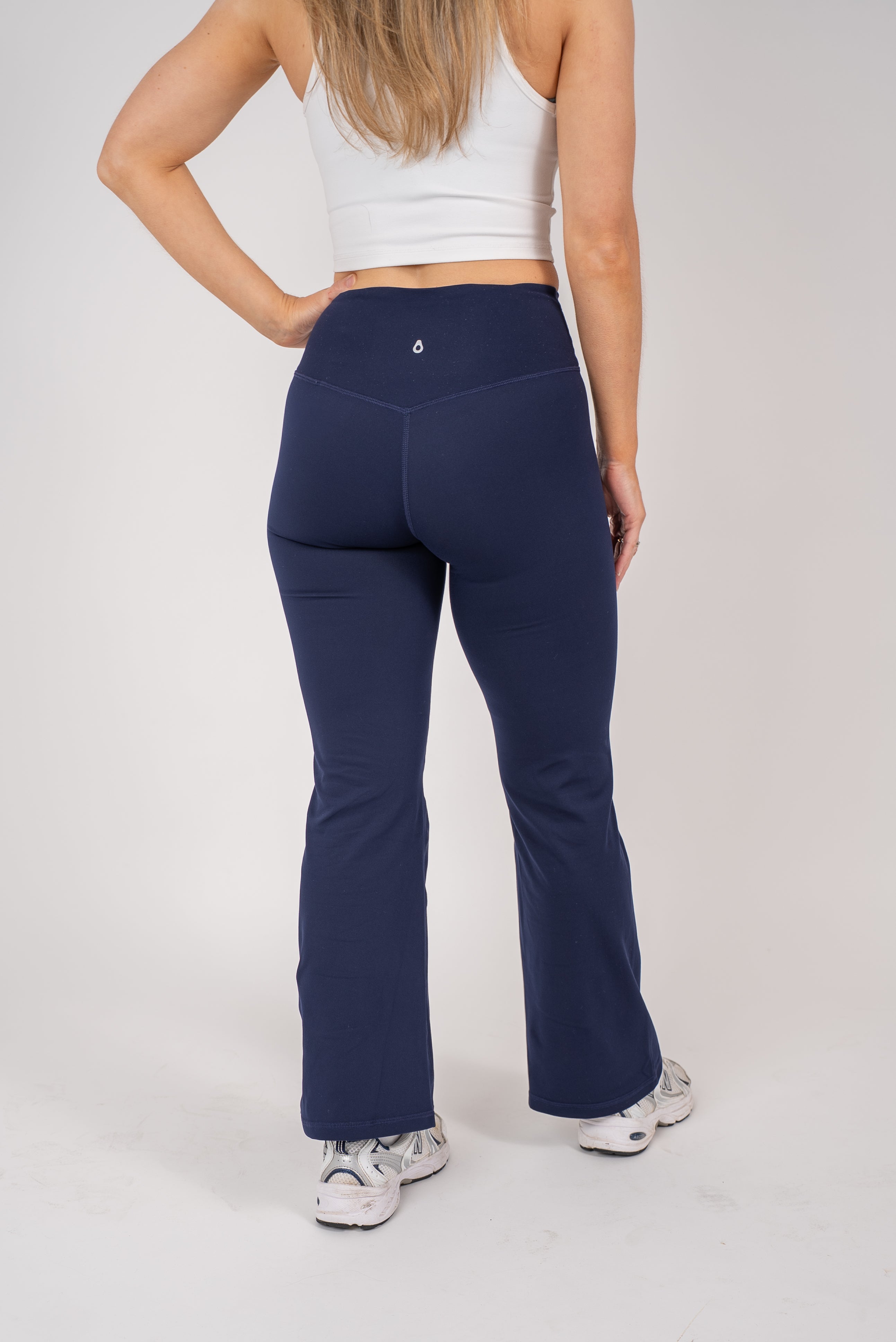 The Elara Flare Legging - Navy - Avo Activewear
