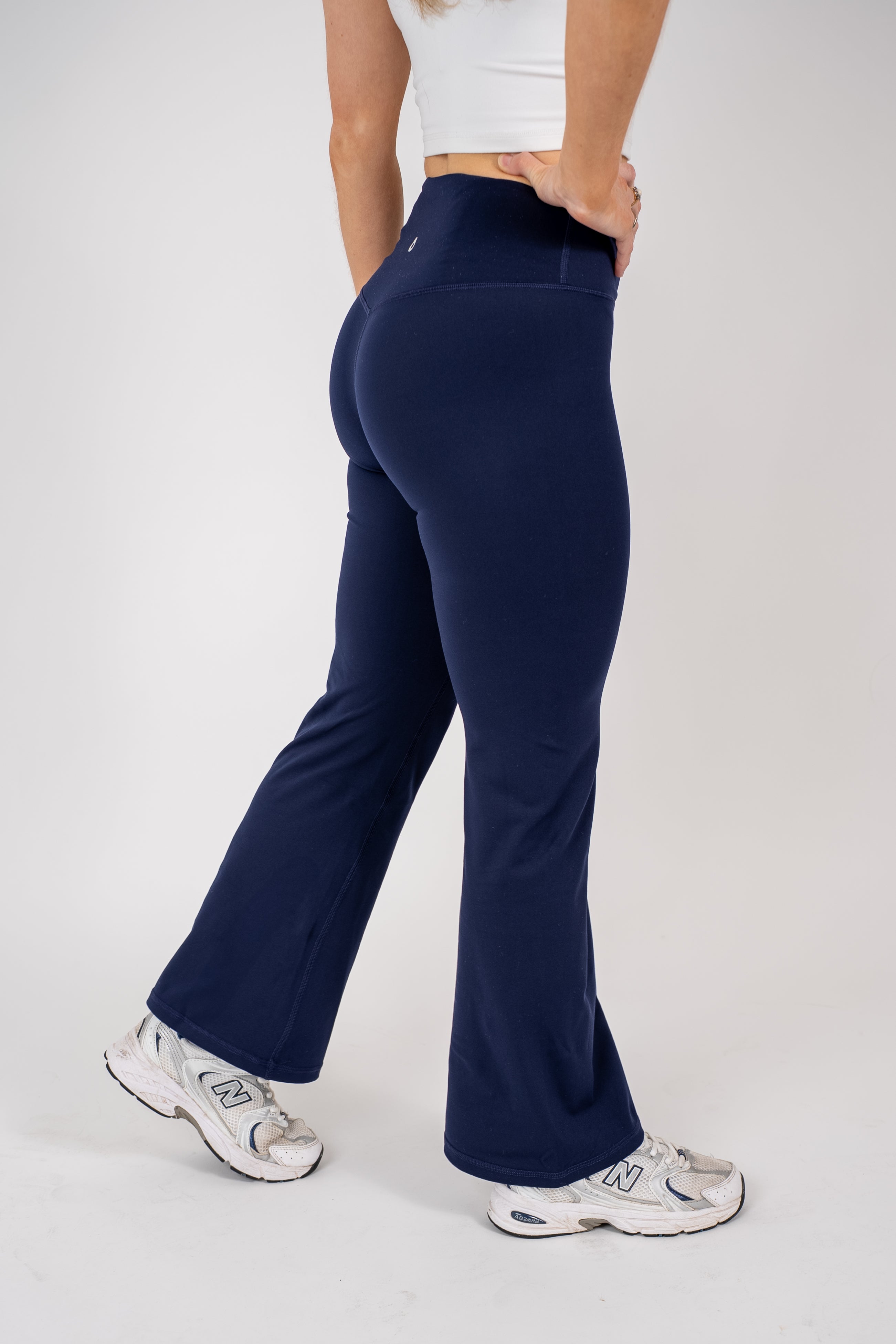The Elara Flare Legging - Navy - Avo Activewear