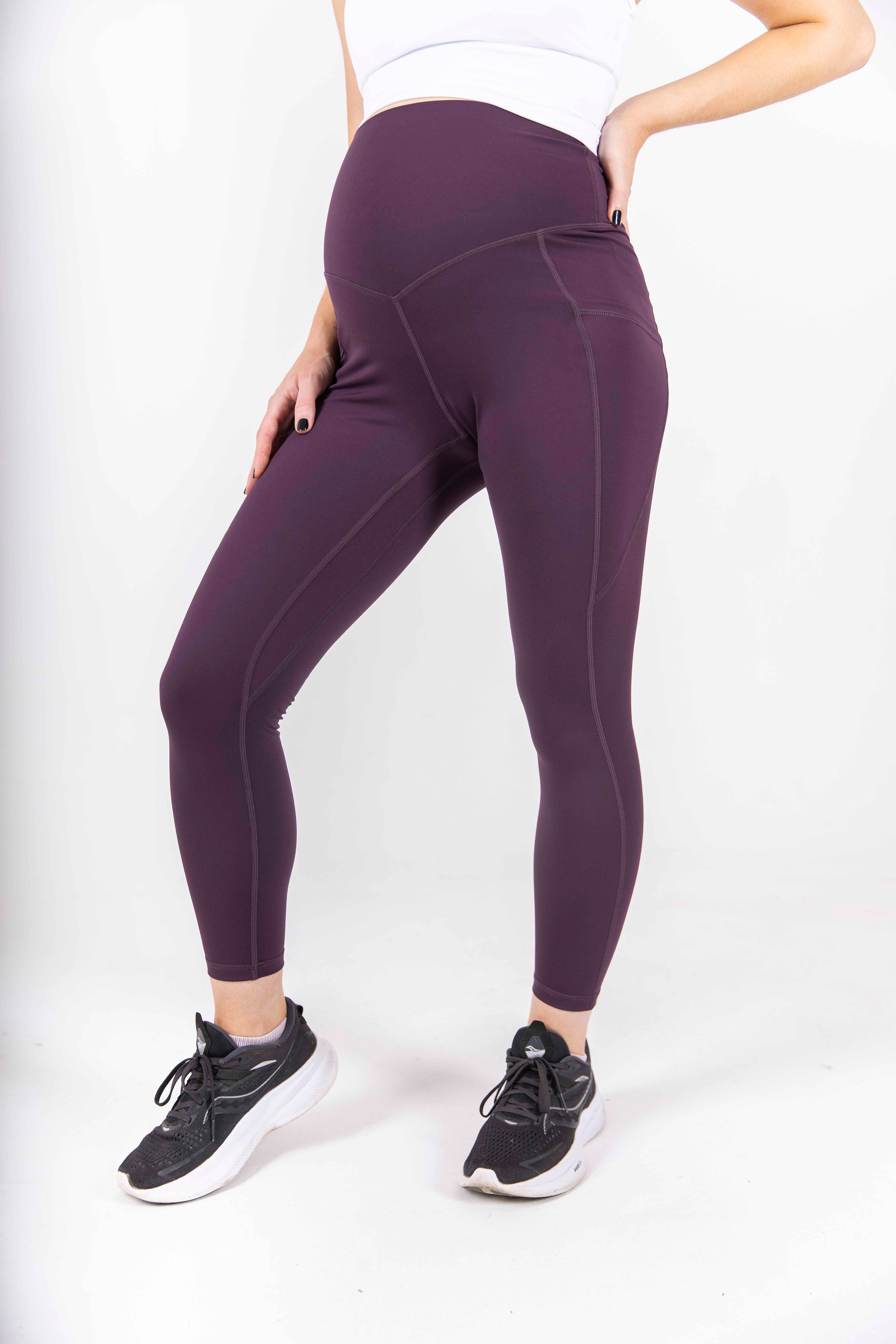 The Pocket Maternity Legging - Plum - Avo Activewear
