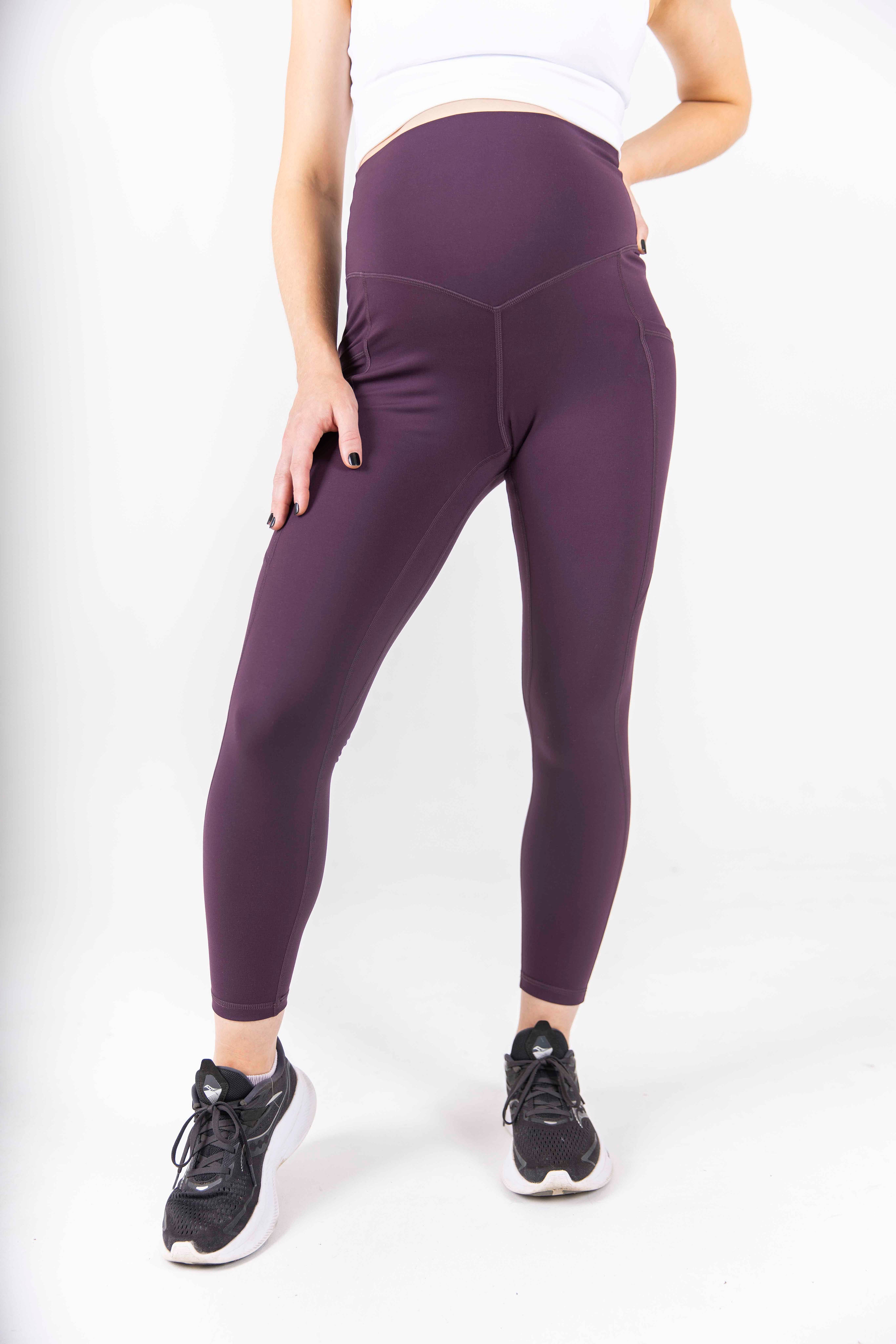 The Pocket Maternity Legging - Plum - Avo Activewear