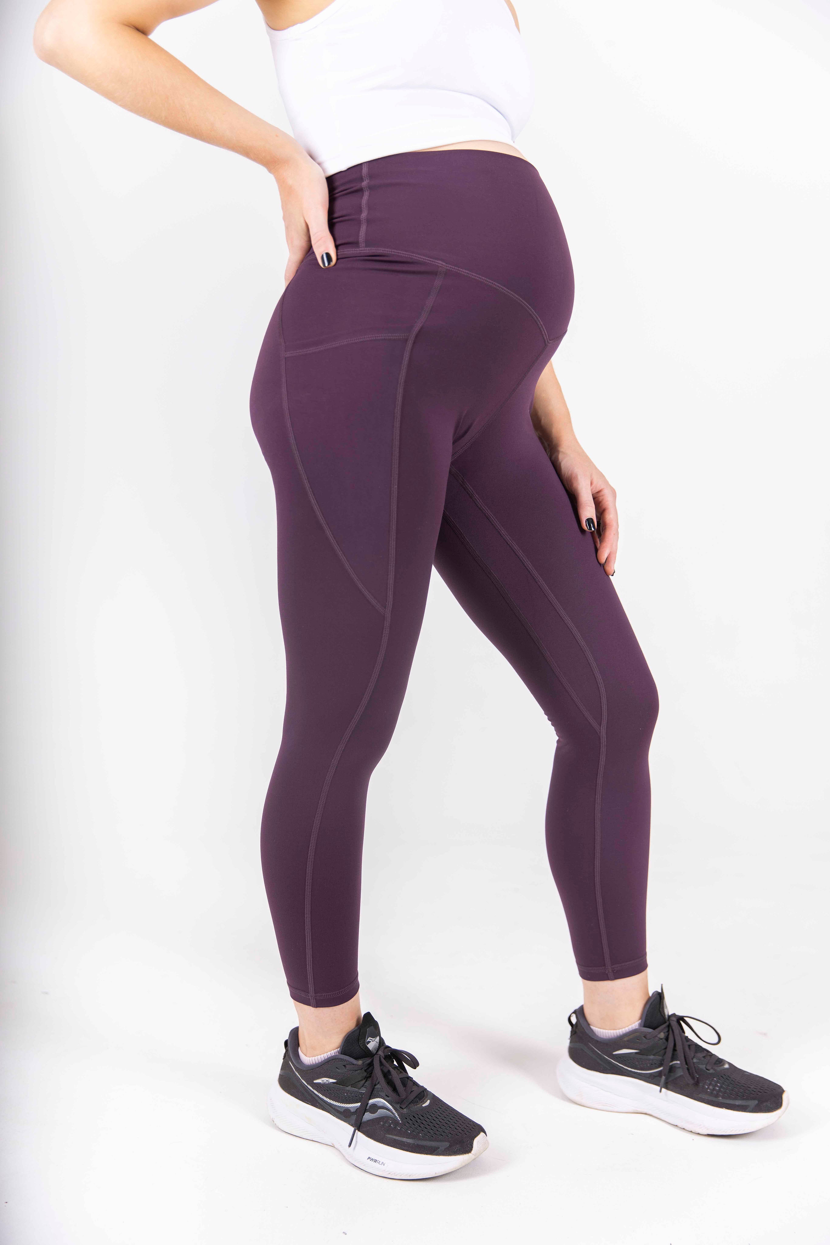 The Pocket Maternity Legging - Plum - Avo Activewear