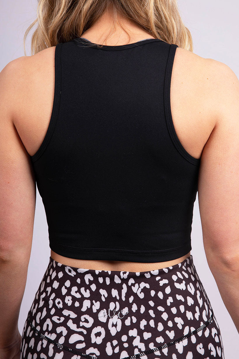 The Senara Crop Top - Smooth Black - Avo Activewear Ltd