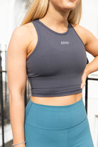 The Senara Crop Top - Slate Grey - Avo Activewear