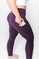 The Pocket Rocket Legging - Plum - Avo Activewear