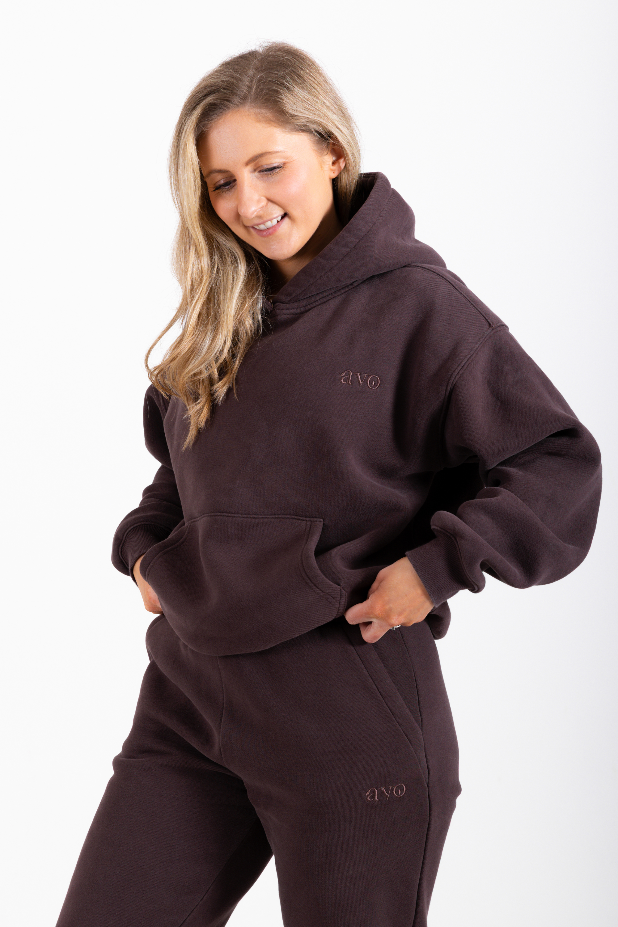 The Demi Hoodie - Dark Brown - Avo Activewear