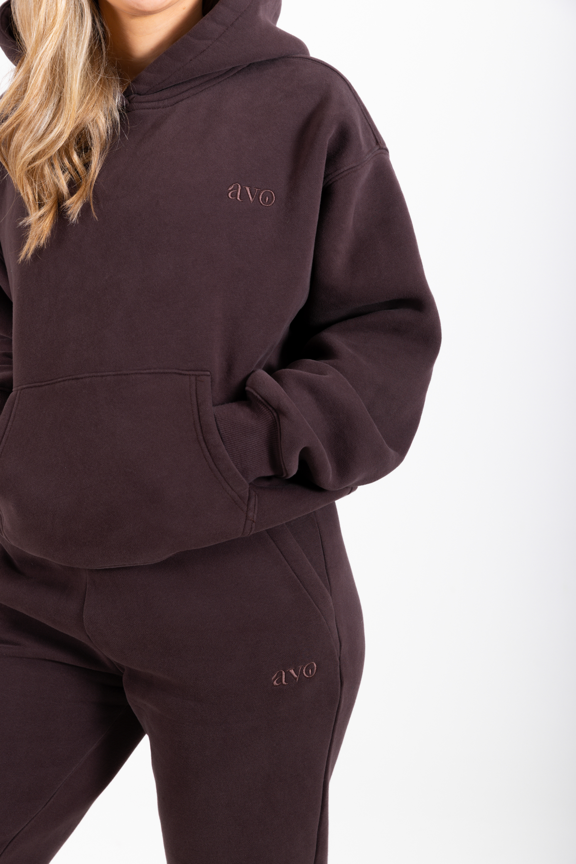 The Demi Hoodie - Dark Brown - Avo Activewear