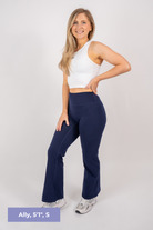 The Elara Flare Legging - Navy - Avo Activewear