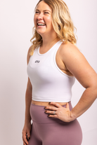 The Senara Crop Top - Simply White v2 - Avo Activewear