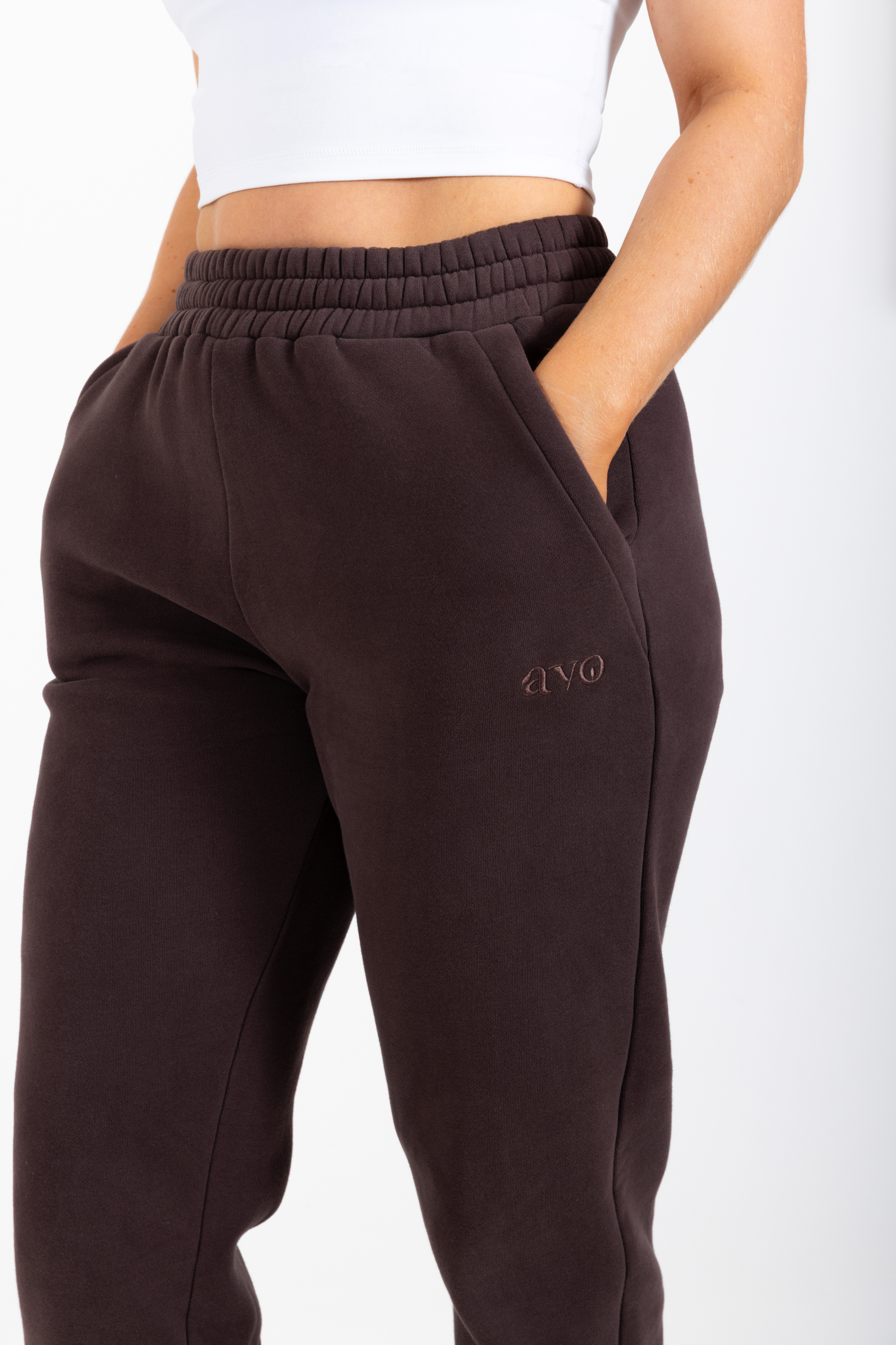 The Demi Jogger - Dark Brown - Avo Activewear