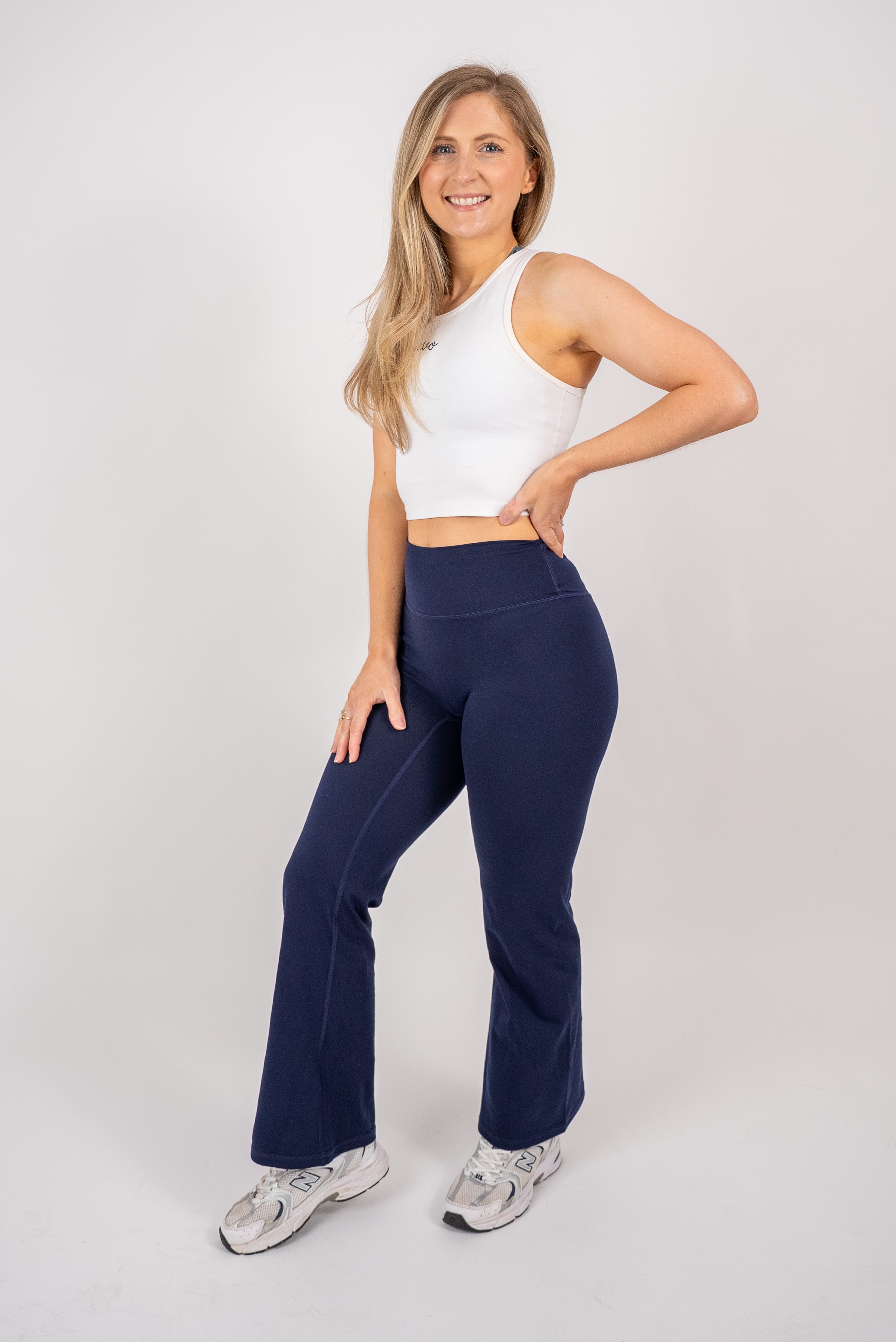 The Elara Flare Legging - Navy - Avo Activewear