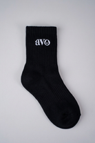 The Short Girl Crew Sock - Black - Avo Activewear
