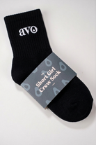 The Short Girl Crew Sock - Black - Avo Activewear