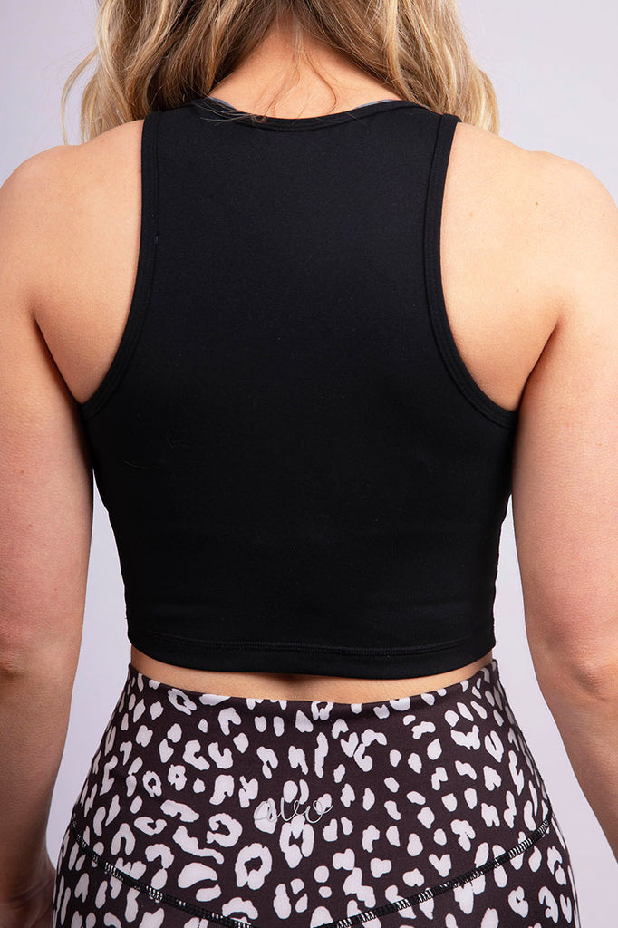 The Senara Crop Top - Smooth Black - Avo Activewear Ltd